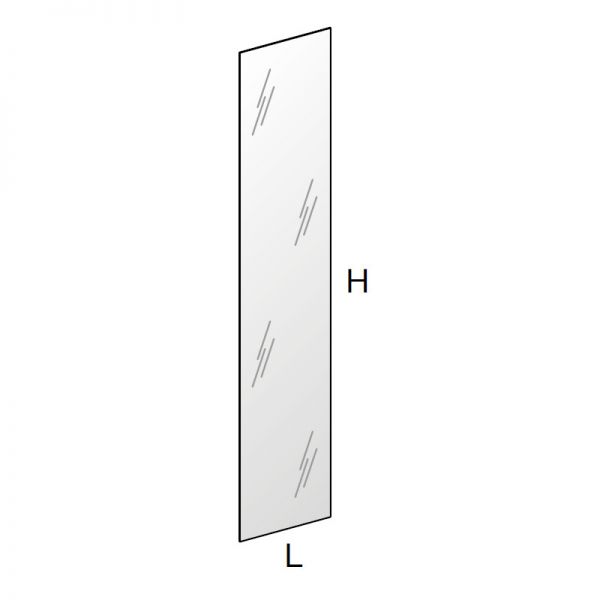 Specchio interno spessore 3 mm L.36 H.166 cm 