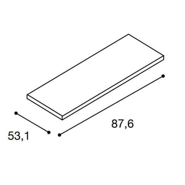 Ripiano interno effetto tessuto L. 87,6 P. 53,1 H.2,5 cm