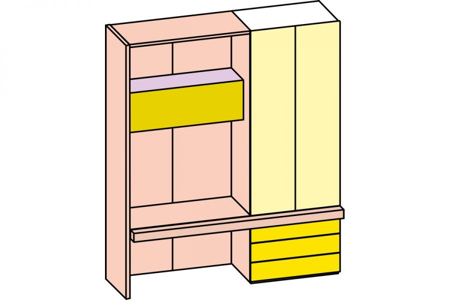 Elemento armadio 2 ante con vasistas IAGO L.210