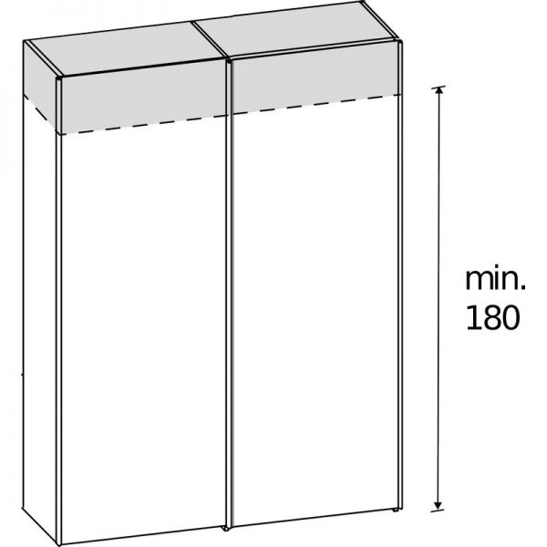 Riduzione in altezza armadio scorrevole 2 ante L.90 IAGO
