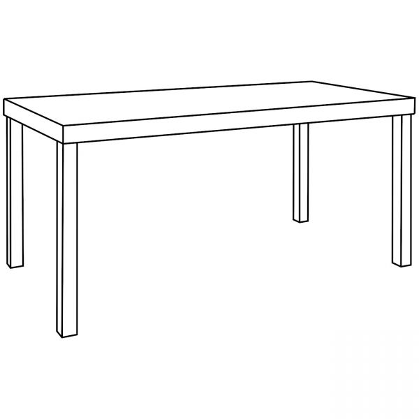 Tavolo folding gambe metallo LIPSIA bianco lucido L.189 H.78 P.88 cm