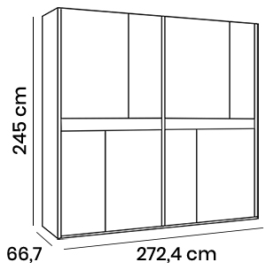 armadio scorrevole H.245 cm due ante maxi olmo armadio scorrevole H.245 cm due ante maxi olmo