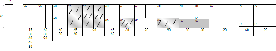 Pensili H.96 P.32 cm