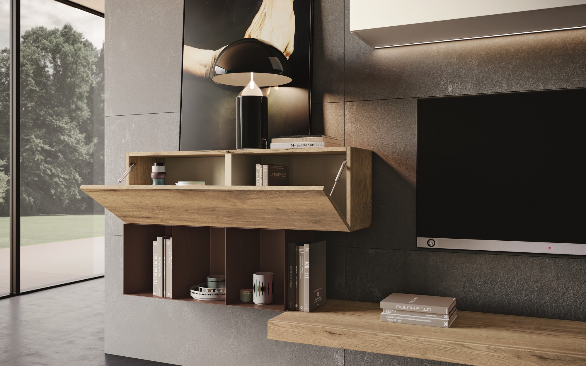 Librerie angolari e mensole design moderno per il soggiorno - Smart Arredo  Design